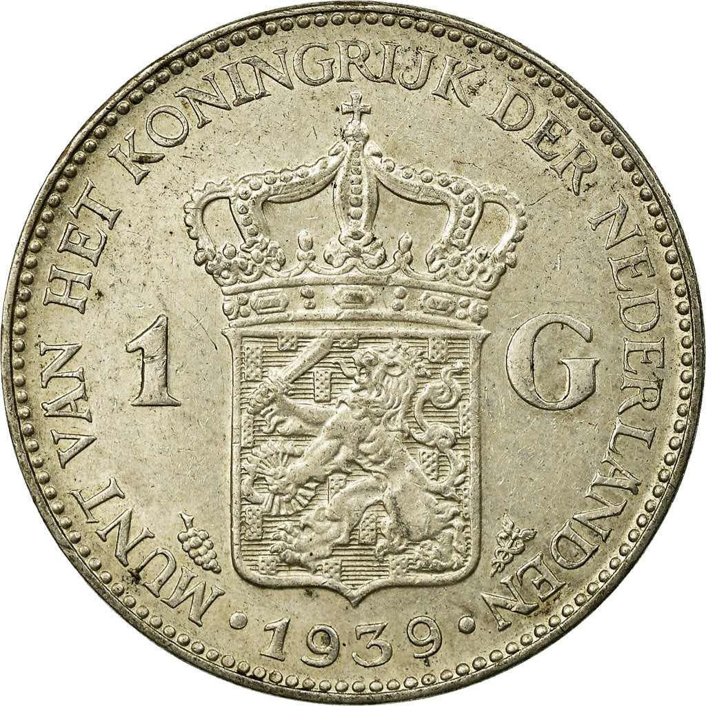 Munten, Nederland, Wilhelmina I, Gulden, 1939, ZF+, Zilver, KM:161.1