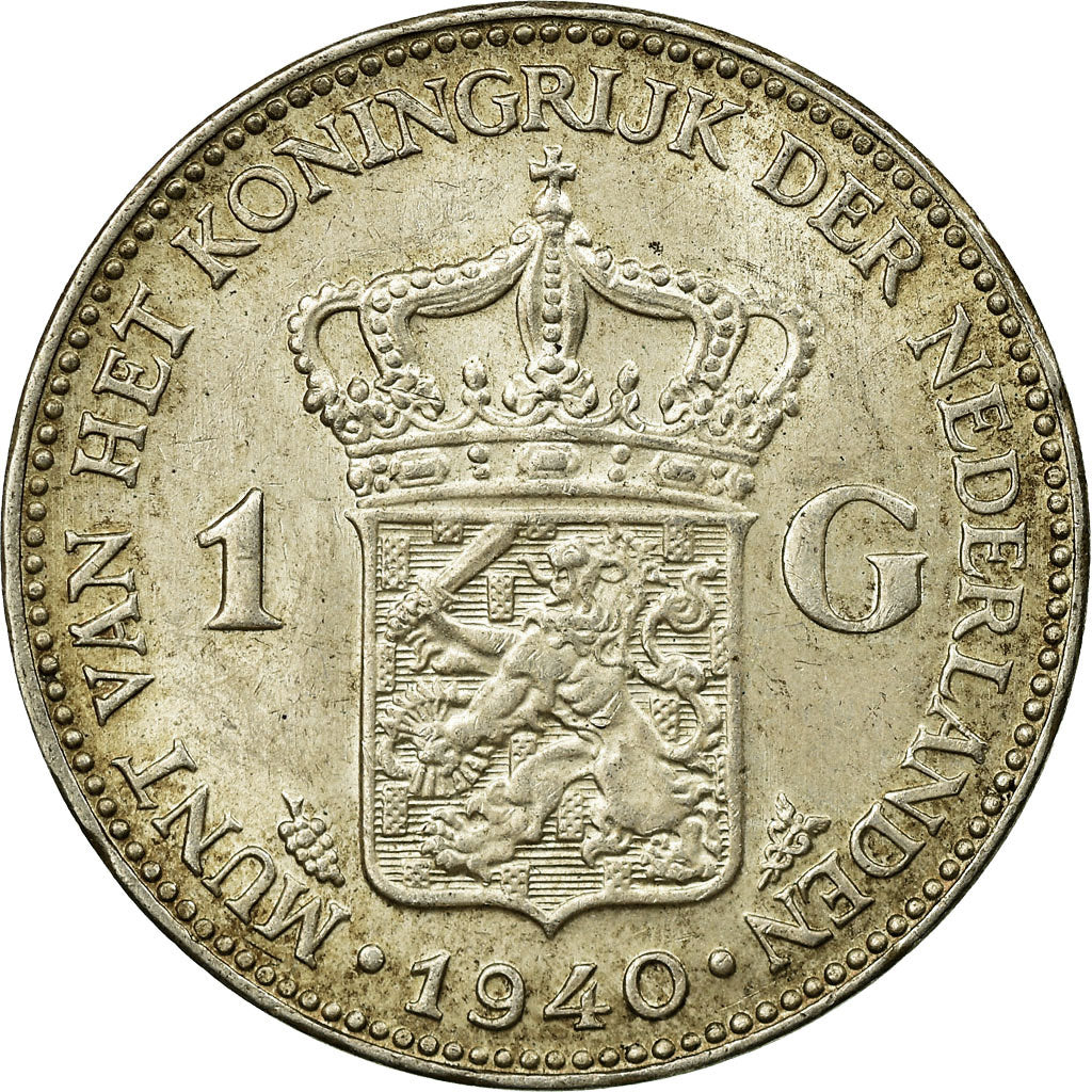Coin, Netherlands, Wilhelmina I, Gulden, 1940, AU(55-58), Silver, KM:161.1