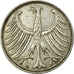 Coin, GERMANY - FEDERAL REPUBLIC, 5 Mark, 1951, Karlsruhe, EF(40-45), Silver