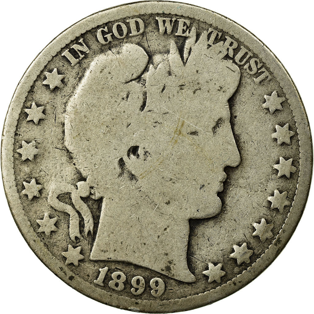 Coin, United States, Barber Half Dollar, Half Dollar, 1899, New Orleans