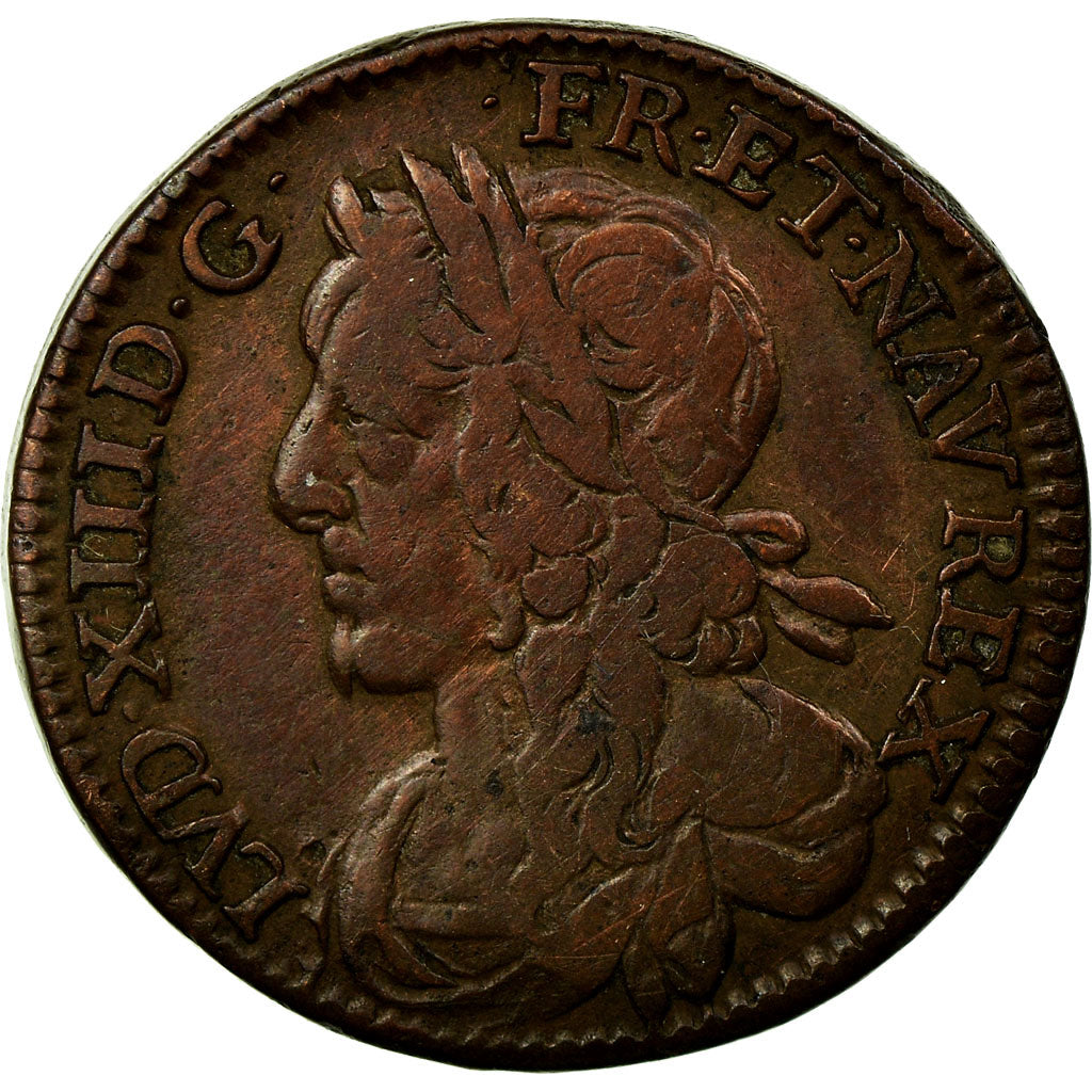 Francia, Token, Louis XIII, type au Dauphin, Futur Louis XIV, 1641, BB, Rame