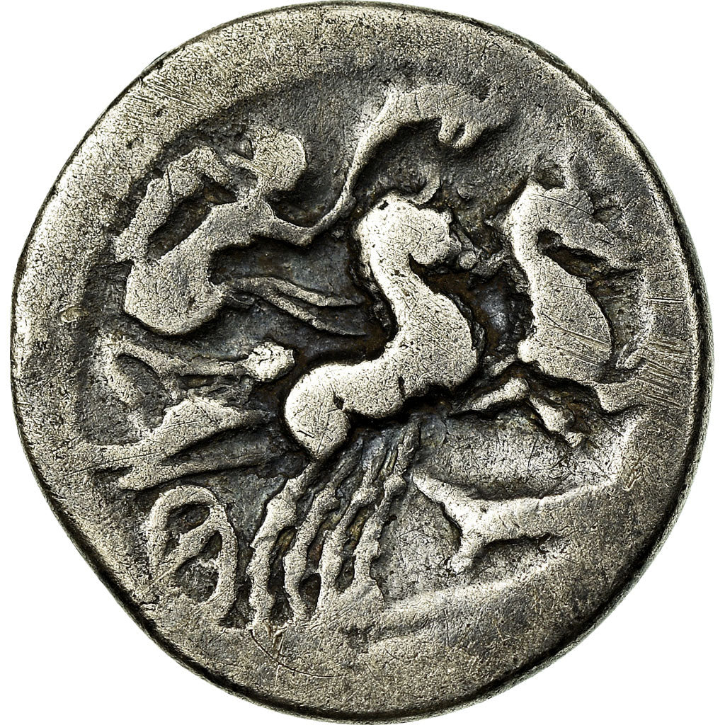 Coin, Cipia, Denarius, 115-114 BC, Rome, F(12-15), Silver, Crawford:289/1