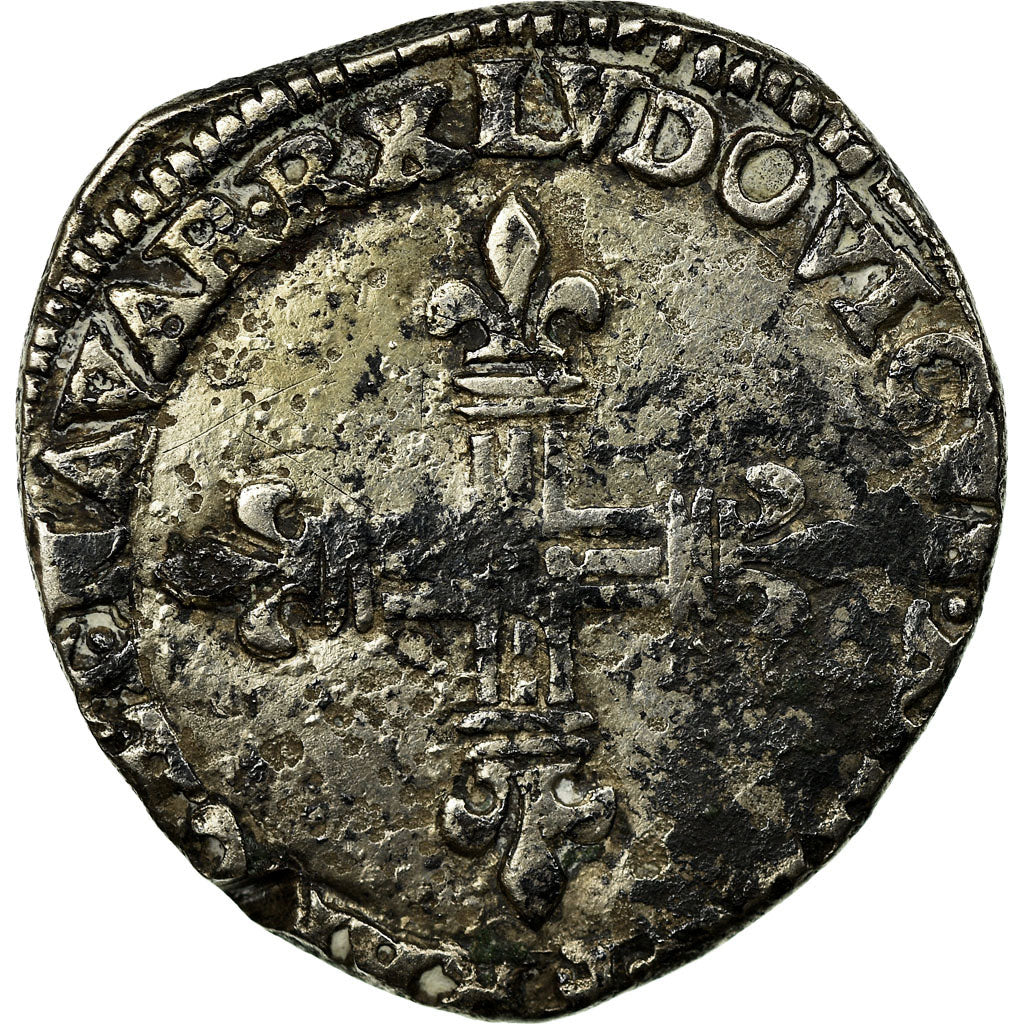 Moneda, Francia, Louis XIII, ¼ Ecu de Navarre, Uncertain date, Saint-Palais