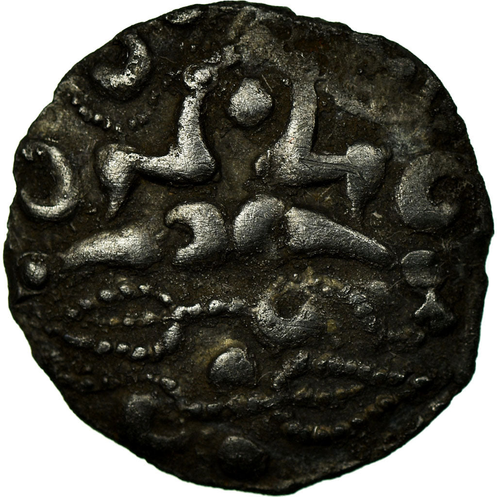 Coin, Ambiani, Denarius, Rare, EF(40-45), Silver, Delestrée:434