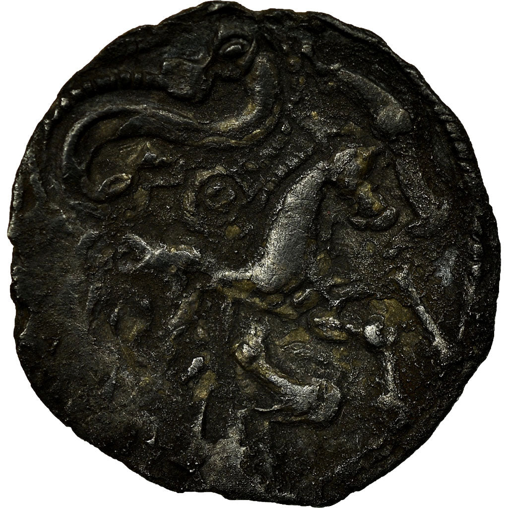 Coin, Ambiani, Denarius, Rare, EF(40-45), Silver, Delestrée:434