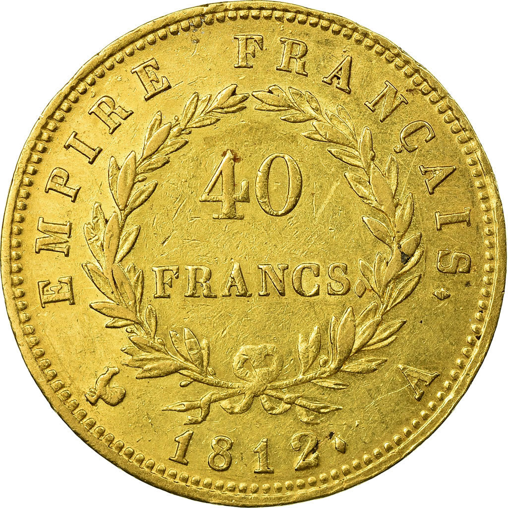Moneta, Francja, Napoléon I, 40 Francs, 1812, Paris, EF(40-45), Złoto