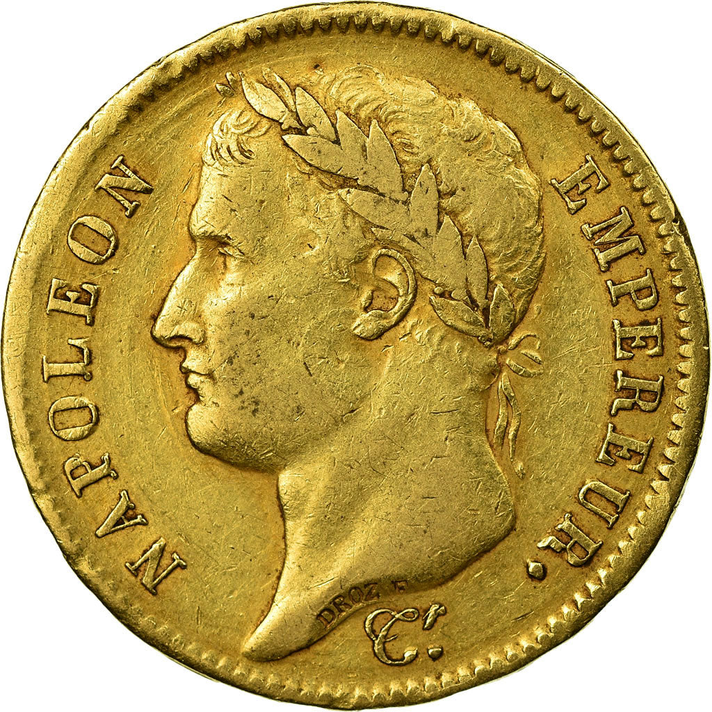 Munten, Frankrijk, Napoléon I, 40 Francs, 1810, Lille, ZF, Goud, KM:696.6