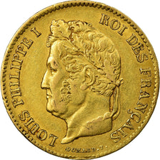 Moneda, Francia, Louis-Philippe, 40 Francs, 1832, Paris, MBC, Oro, KM:747.1