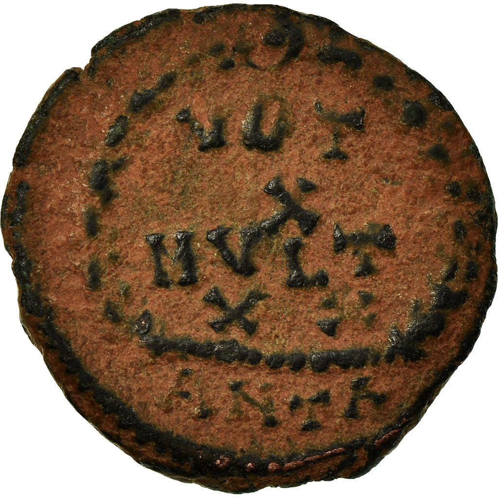 Moneda, Valentinian II, Reduced follis, 378-383, Antioch, Rare, MBC, Bronce