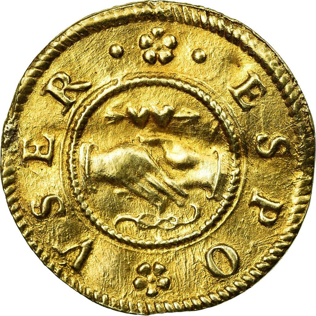 Francia, Denarius, Wedding, Treizain ou denier pour épouser, BB+, Vermeil