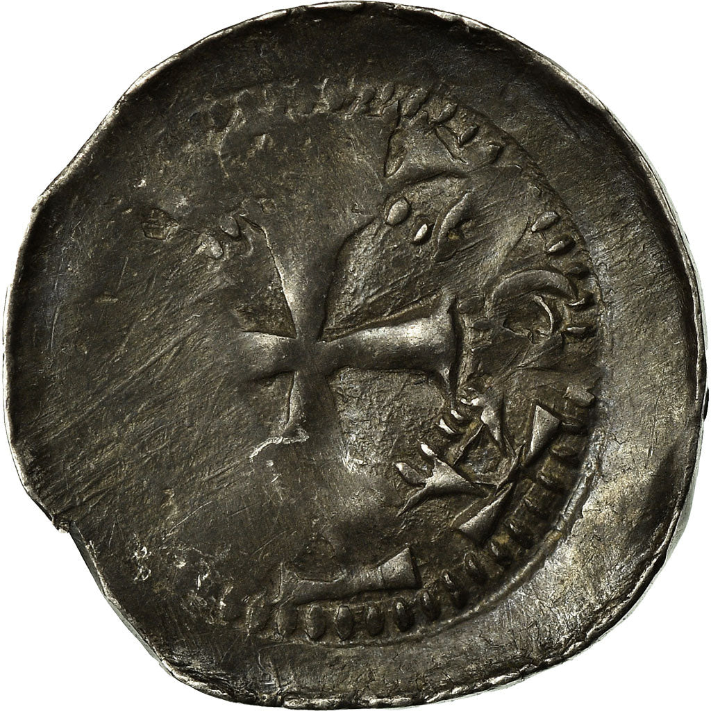 Moneta, Francia, LORRAINE, Thibaud II, Denarius, 1281-1303, Neufchâteau, BB