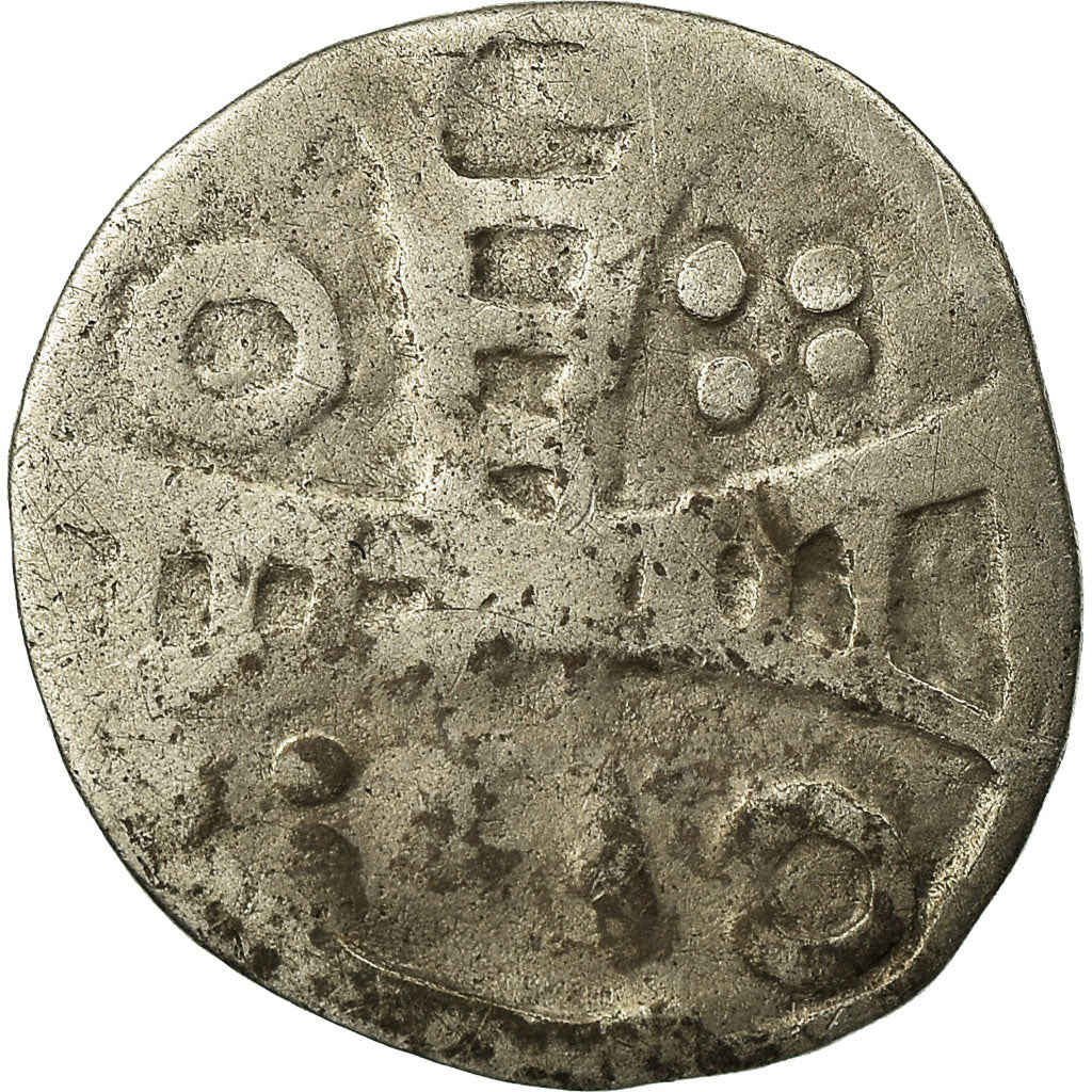 Monnaie, Belgique, BRABANT, Henri II-III, Denier, 1235-61, Bruxelles, TB, Argent