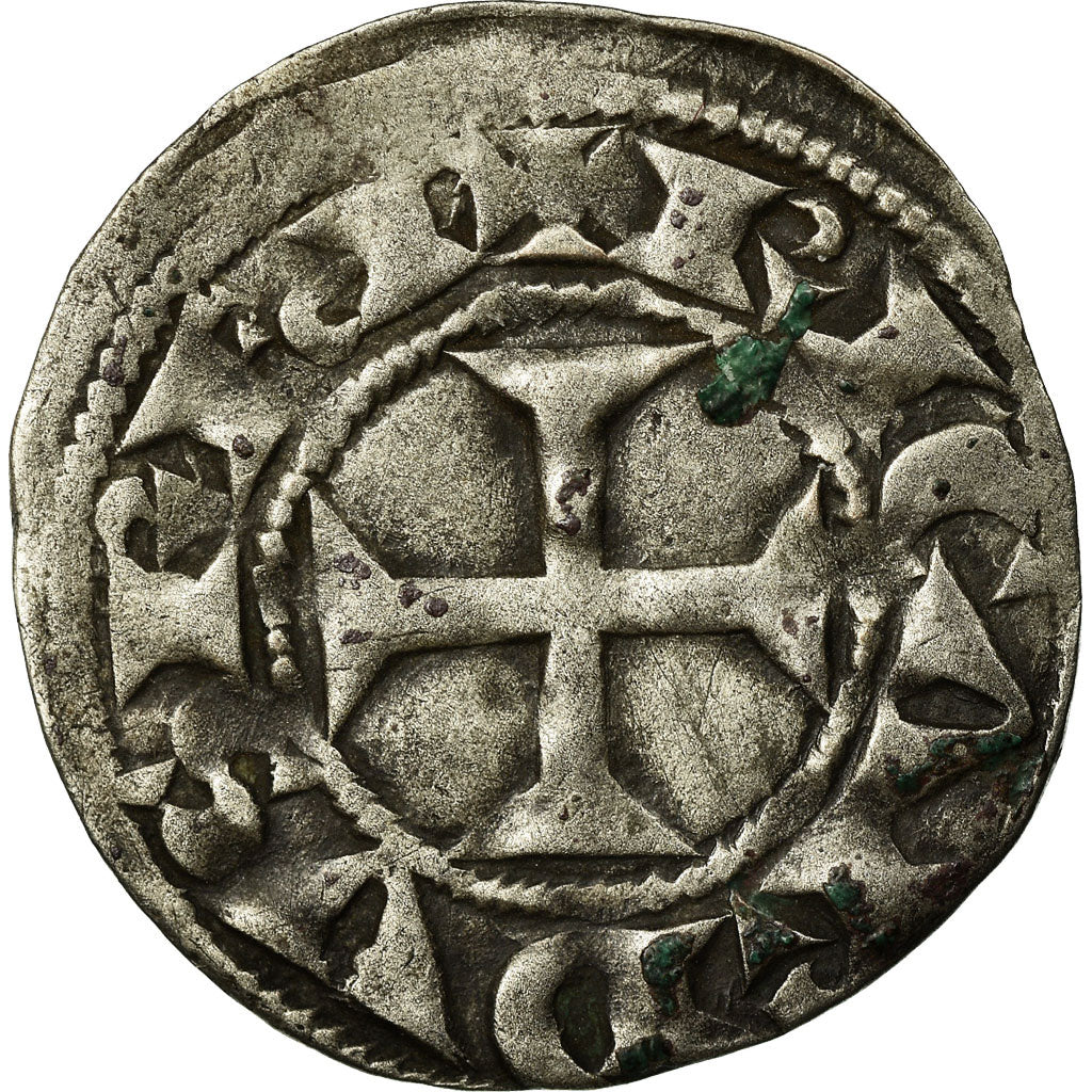 France, Poitou, Richard Cœur de Lion, Denarius, EF(40-45), Silver, Boudeau:420