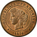 Munten, Frankrijk, Cérès, 5 Centimes, 1876, Paris, PR+, Bronze, KM:821.1