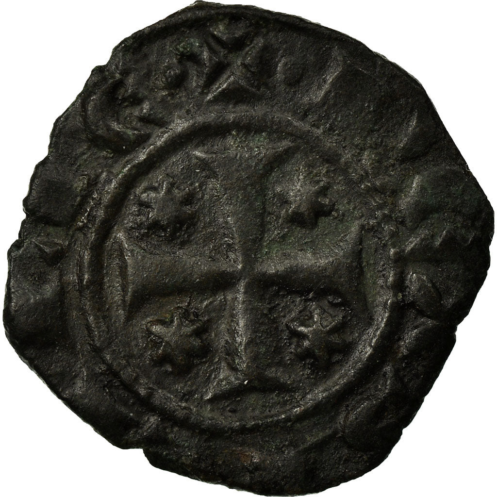 Coin, Italy, SICILY, Manfred, Denarius, 1258-1266, Brindisi, EF(40-45), Copper