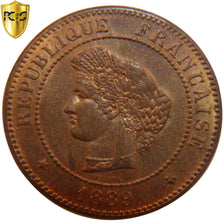 France, Cérès, 5 Centimes, 1889, Paris, PCGS MS63RB, KM:821.1