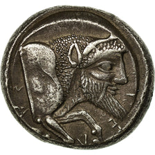 Coin, Sicily, Gela (466-413 BC), Tetradrachm, 480/75-475/70 BC, Gela, AU(50-53)