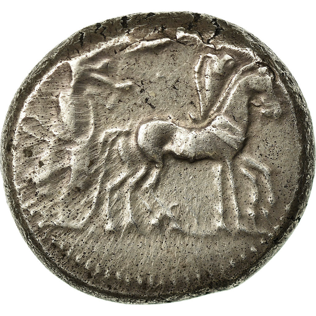 Coin, Sicily, Gela (466-413 BC), Tetradrachm, 480/75-475/70 BC, Gela, AU(50-53)