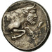 Coin, Sicily, Gela, Tetradrachm, 425-420 BC, AU(50-53), Silver, SNG ANS:84