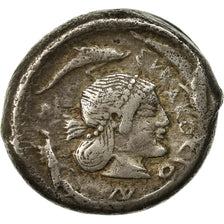 Coin, Sicily, Syracuse, Hieron I, Tetradrachm, EF(40-45), Silver, HGC:2-1307