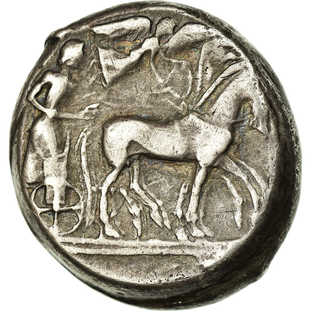 Coin, Sicily, Syracuse, Hieron I, Tetradrachm, EF(40-45), Silver, HGC:2-1307