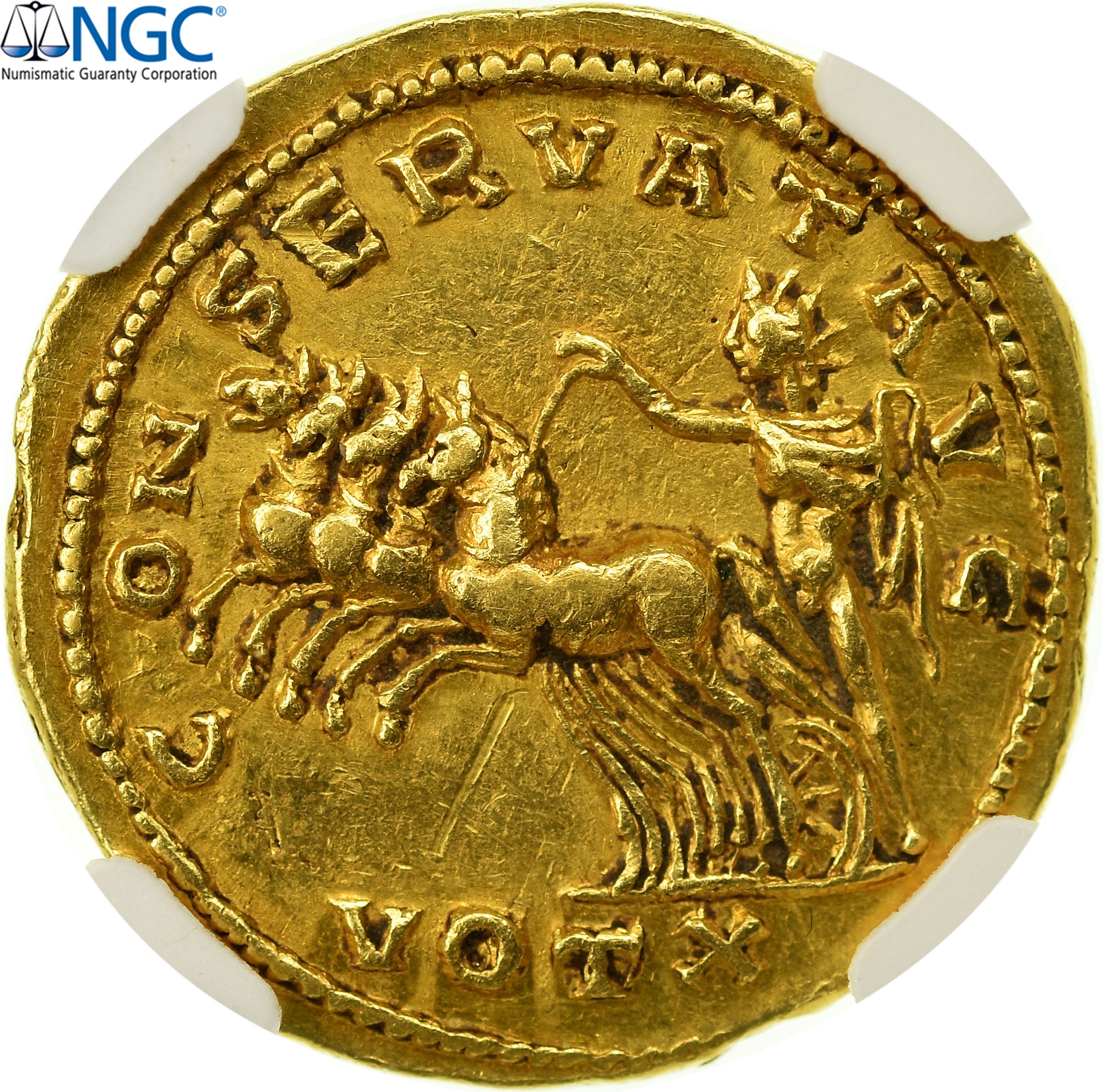 Coin, Tacitus, Aureus, 275-276, Rome, graded, NGC, XF, EF(40-45), Gold, RIC:--