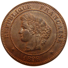 FRANCE, 5 Centimes, 1896, Paris, MS(60-62), Bronze, Gadoury #157a, 5.00