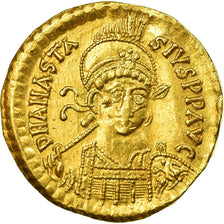 Moneta, Anastasius I, Solidus, 491-518 AD, Constantinople, AU(50-53), Złoto