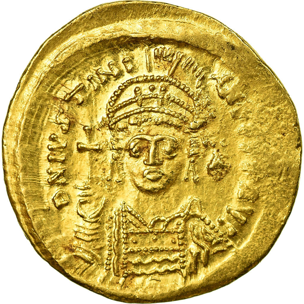 Coin, Justinian I, Solidus, 545-565, Constantinople, AU(55-58), Gold, Sear:140