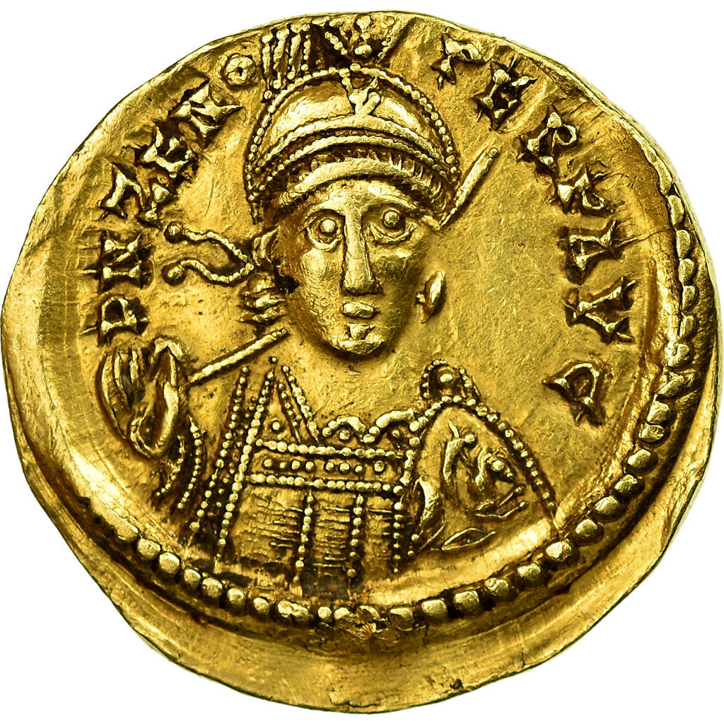 Coin, Zeno, Solidus, Constantinople, AU(50-53), Gold, RIC:910