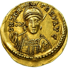 Coin, Zeno, Solidus, Constantinople, AU(50-53), Gold, RIC:910