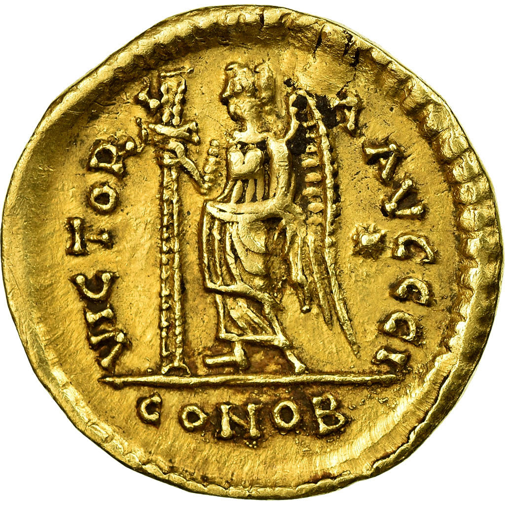 Coin, Zeno, Solidus, Constantinople, AU(50-53), Gold, RIC:910
