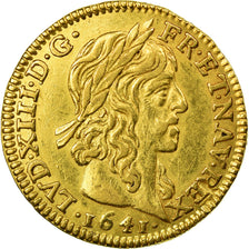 Coin, France, Louis XIII, 1/2 Louis d'or, 1641, Paris, AU(50-53), Gold