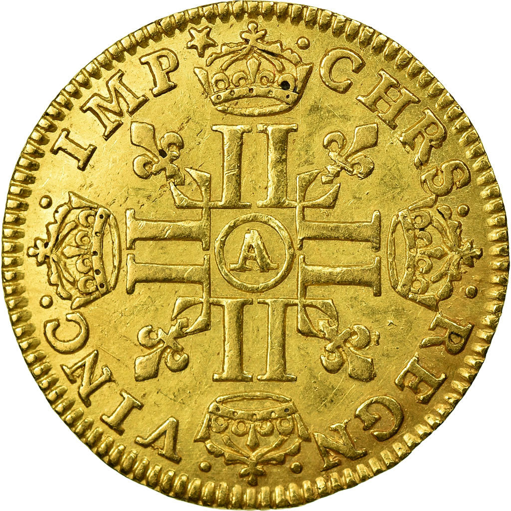 Coin, France, Louis XIII, 1/2 Louis d'or, 1641, Paris, AU(50-53), Gold