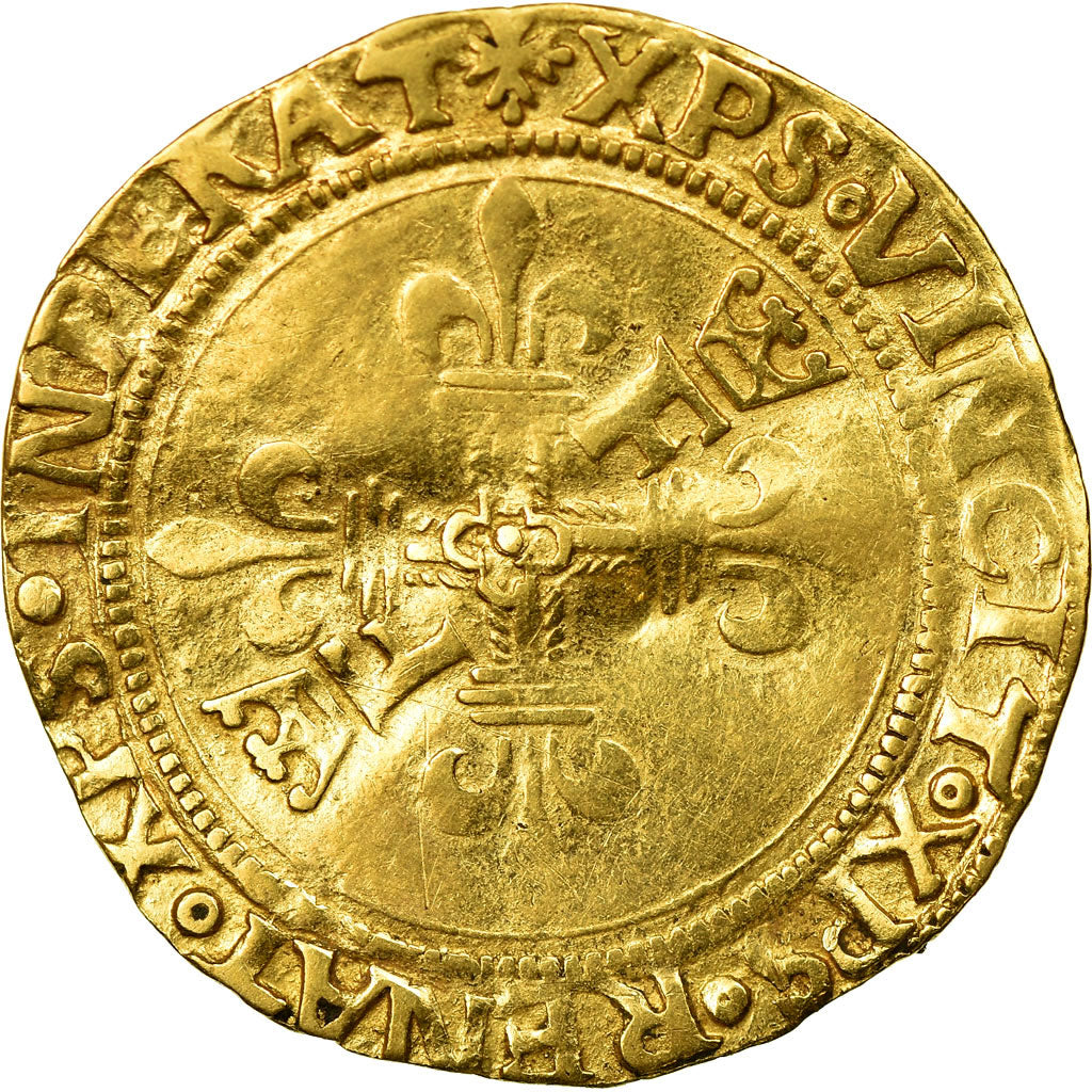 Moneta, Francia, Dauphiné, François Ier, Écu d'or au soleil, 1519, Grenoble