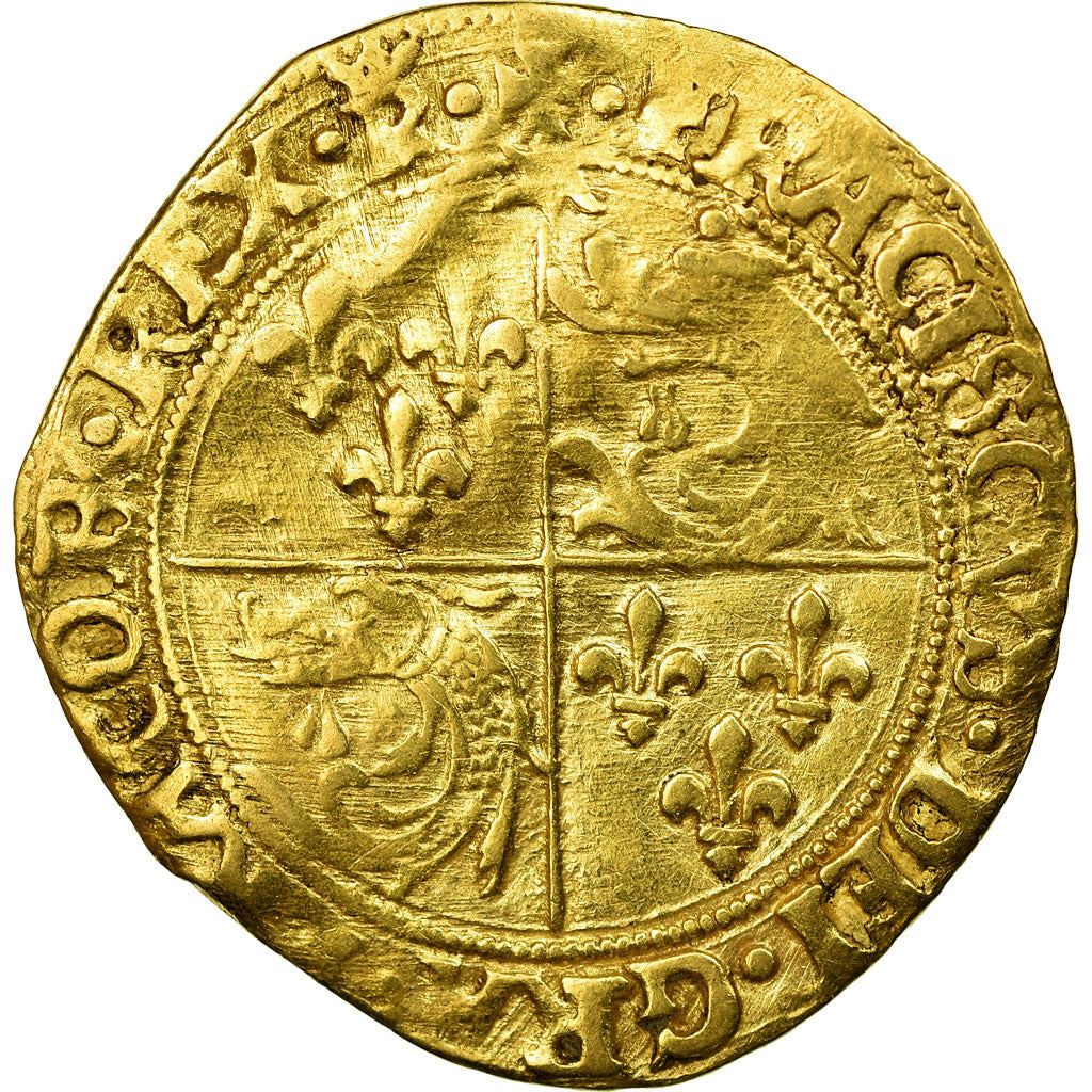Munten, Frankrijk, Dauphiné, François Ier, Écu d'or au soleil, 1519, Romans