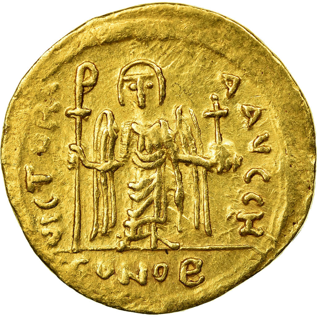Coin, Phocas, Solidus, 603-607, Constantinople, AU(50-53), Gold, Sear:618