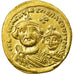 Coin, Heraclius, Solidus, 616-625, Constantinople, AU(50-53), Gold, Sear:738