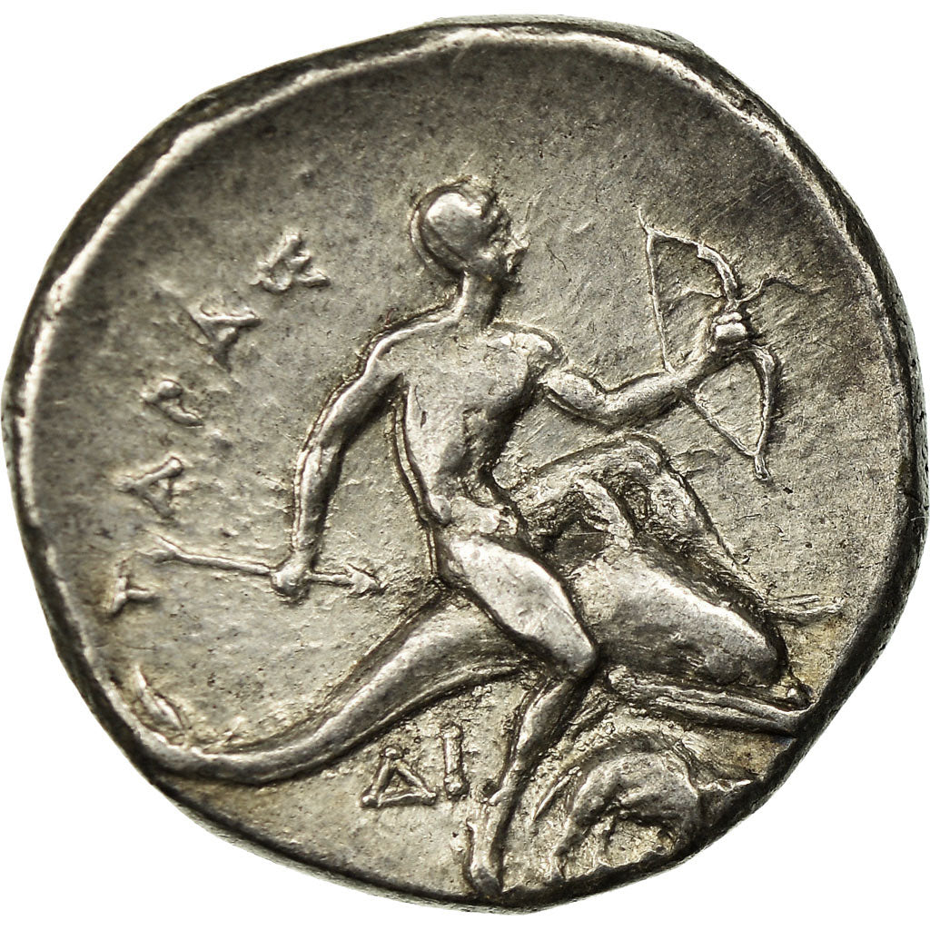 Munten, Calabrië, Tarente, Didrachm, 280-272 BC, ZF+, Zilver, HN Italy:999