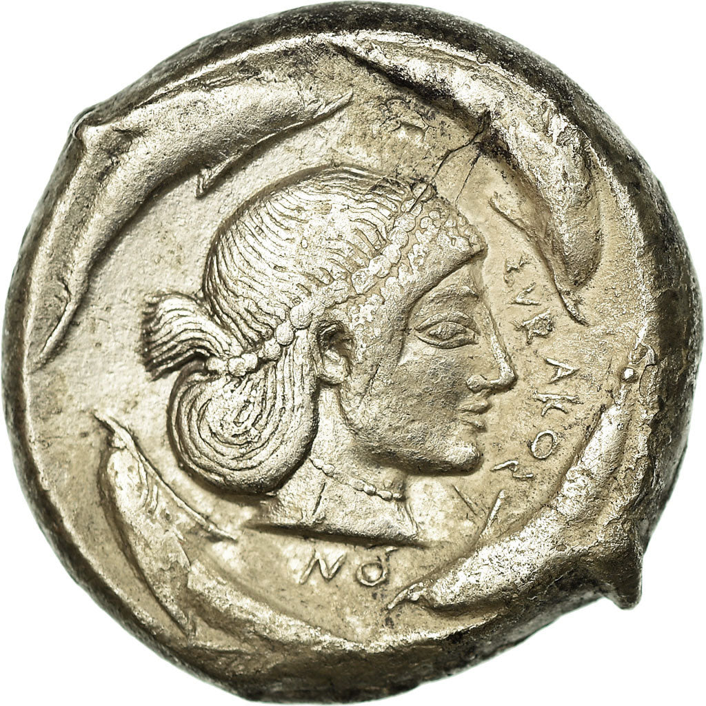 Coin, Sicily, Syracuse, Hieron I, Tetradrachm, EF(40-45), Silver, HGC:2-1307