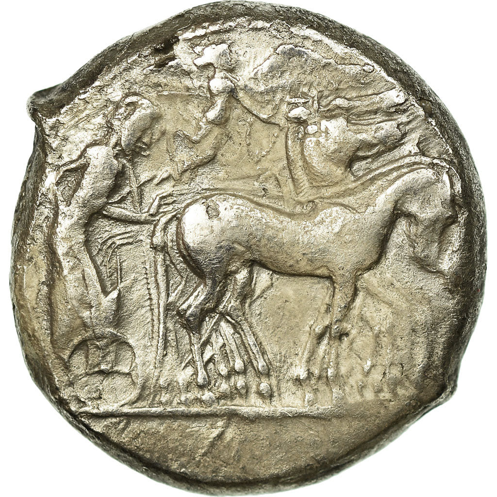 Coin, Sicily, Syracuse, Hieron I, Tetradrachm, EF(40-45), Silver, HGC:2-1307