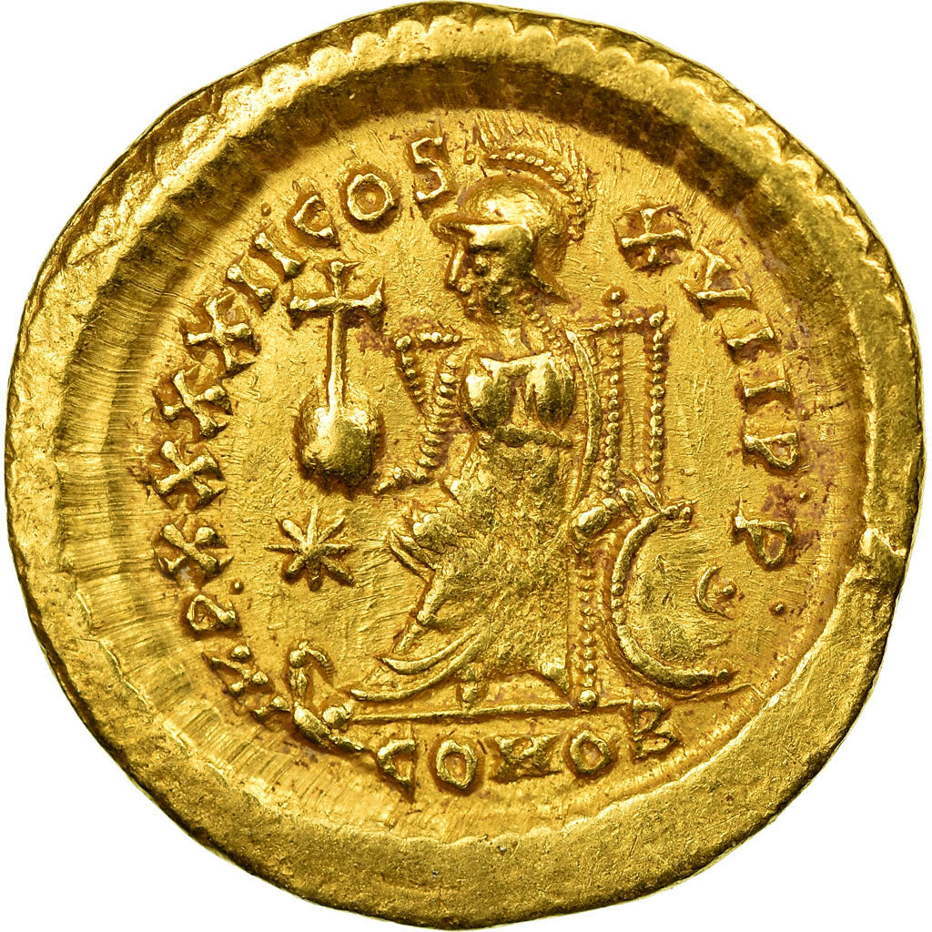 Coin, Theodosius II, Solidus, 424/5-430, Constantinople, AU(50-53), Gold