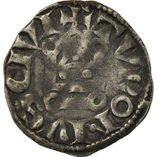 Moneda, Francia, Louis VIII-IX, Denier Tournois, BC+, Vellón, Duplessy:188