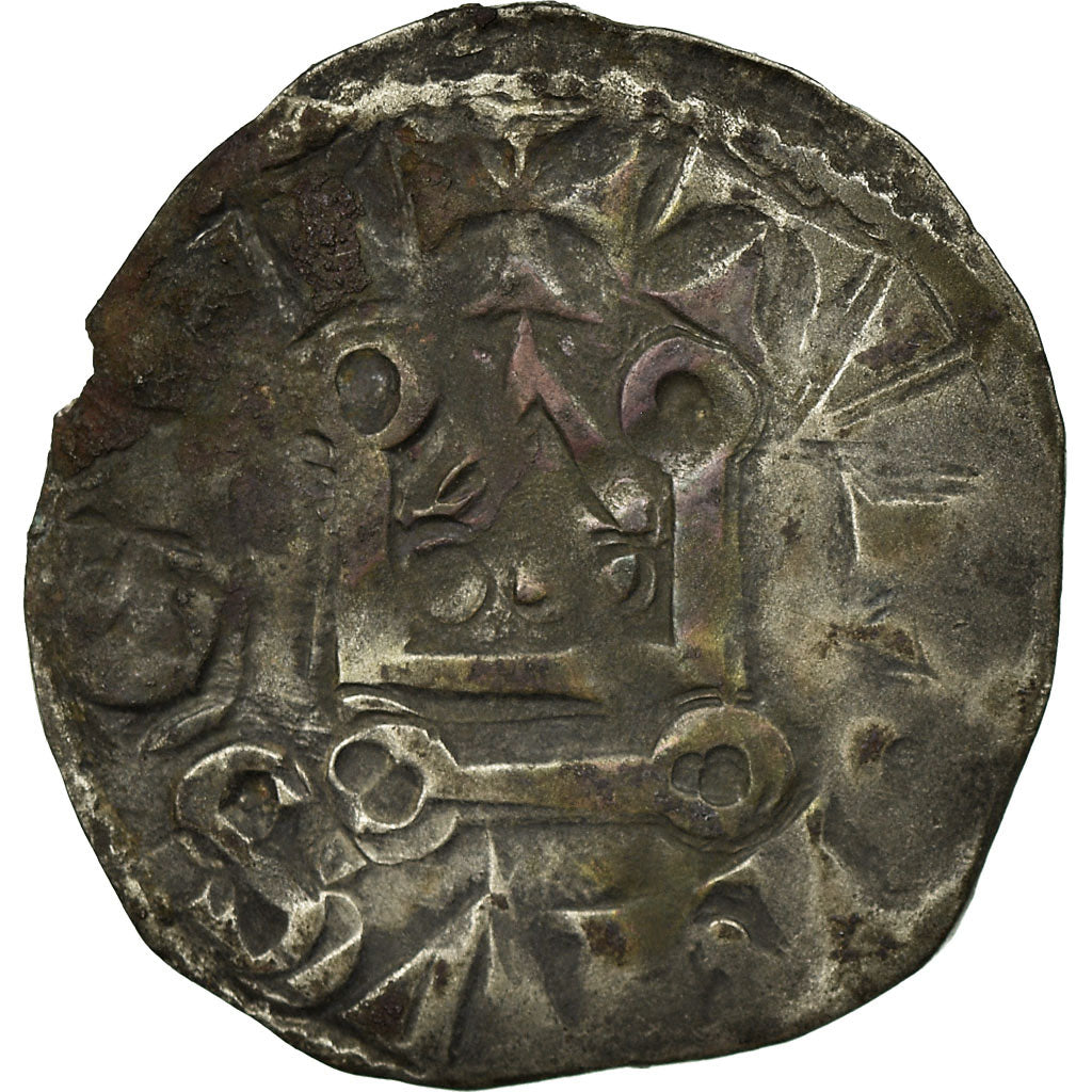 Moneta, Francia, Louis VIII-IX, Denier Tournois, MB+, Biglione, Duplessy:188