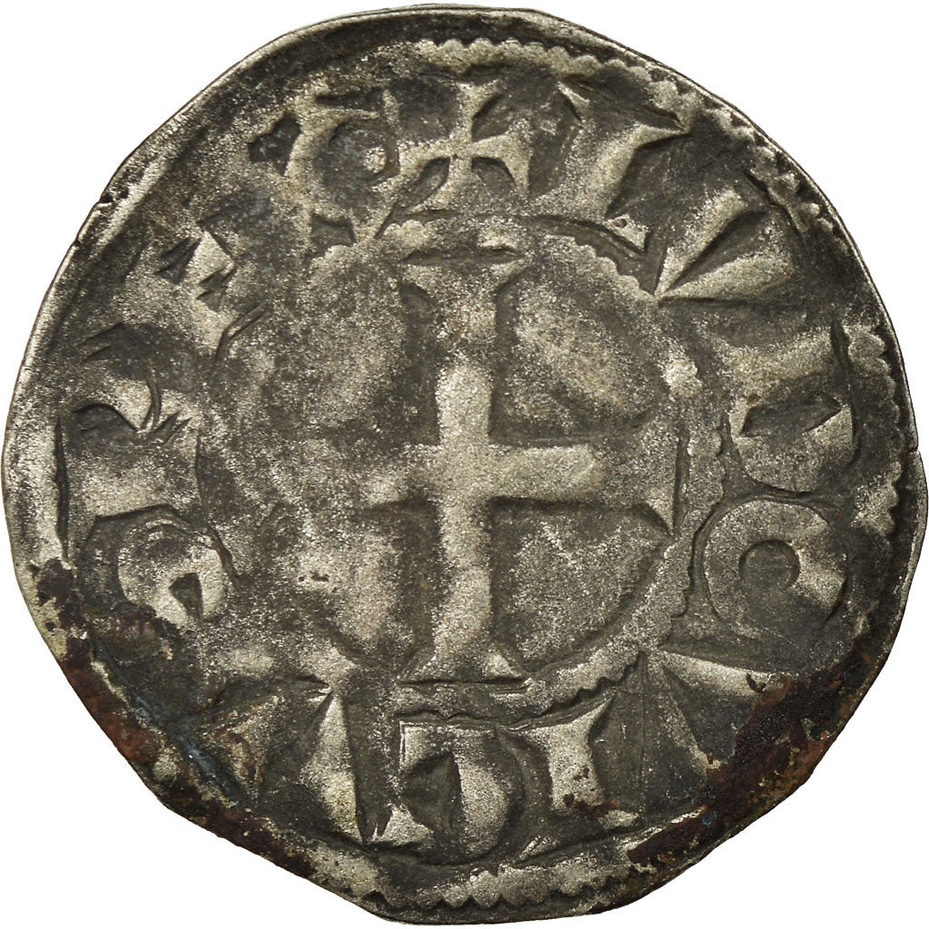 Moneta, Francja, Louis VIII-IX, Denier Tournois, VF(30-35), Bilon, Duplessy:188