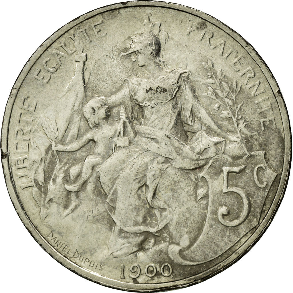 Coin, France, Dupuis, 5 Centimes, 1900, Paris, AU(55-58), Bronze, KM:842