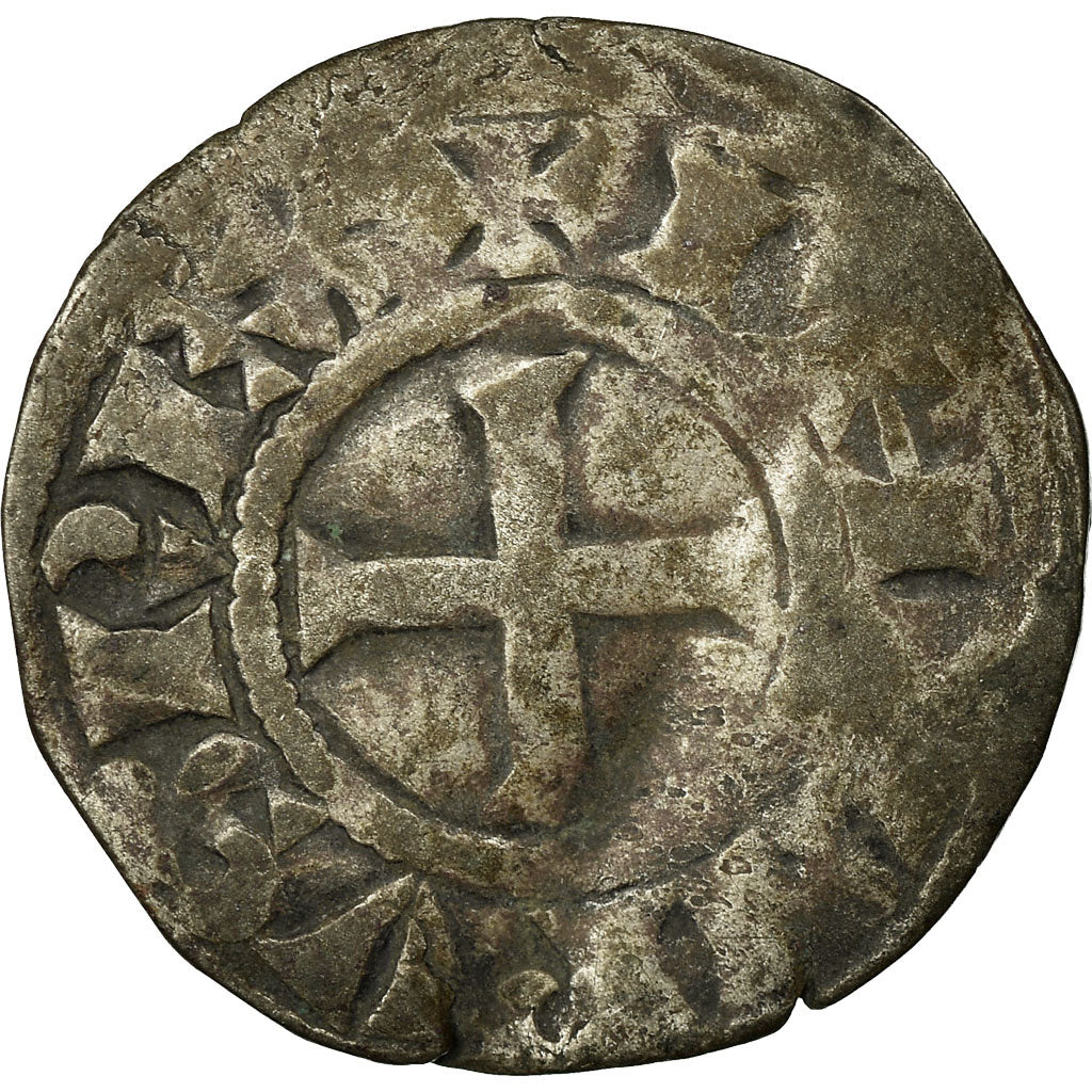 Coin, France, Philip II, Denier Tournois, Saint-Martin de Tours, VF(20-25)