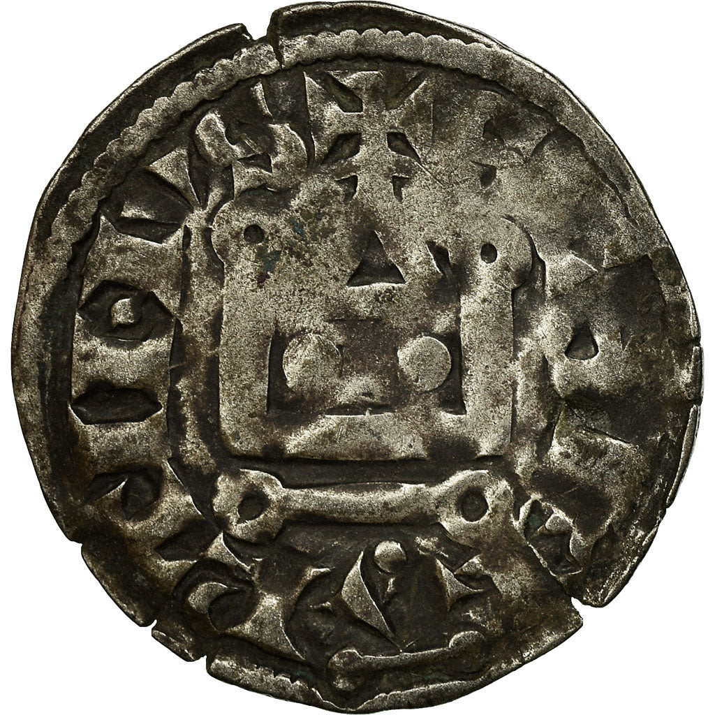 Coin, France, Philip II, Denier Tournois, Saint-Martin de Tours, VF(20-25)