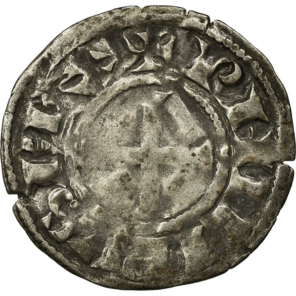 Coin, France, Philip II, Denier Tournois, Saint-Martin de Tours, VF(20-25)