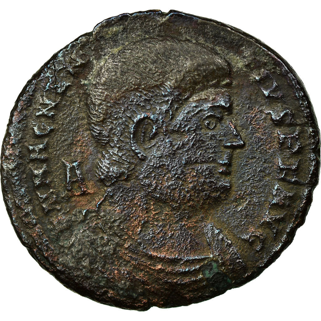 Moneta, Magnentius, Maiorina, AD 351-352, Arles, MB+, Bronzo, RIC:167